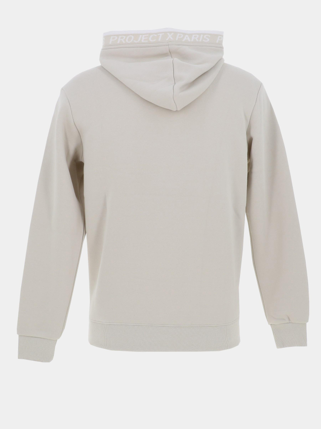 Sweat à capuche logo uni beige enfant - Project X Paris