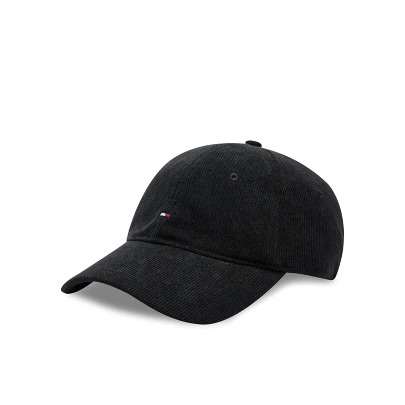 Casquette falg corduroy velours noir - Tommy Hilfiger