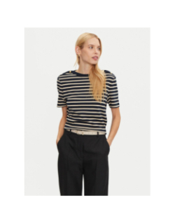 T-shirt rayé regular bleu marine femme - Tommy Hilfiger