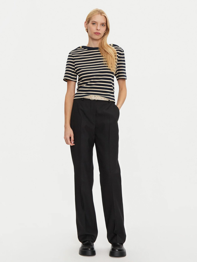 T-shirt rayé regular bleu marine femme - Tommy Hilfiger