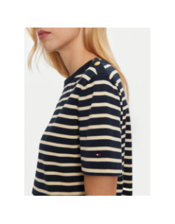 T-shirt rayé regular bleu marine femme - Tommy Hilfiger
