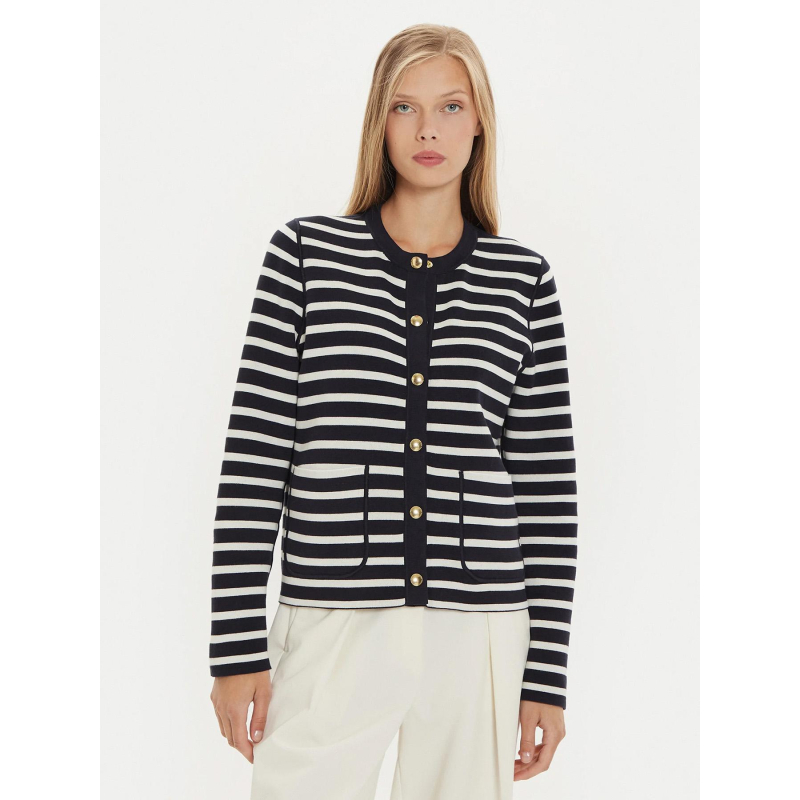 Gilet réversible jersey bleu marine femme - Tommy Hilfiger