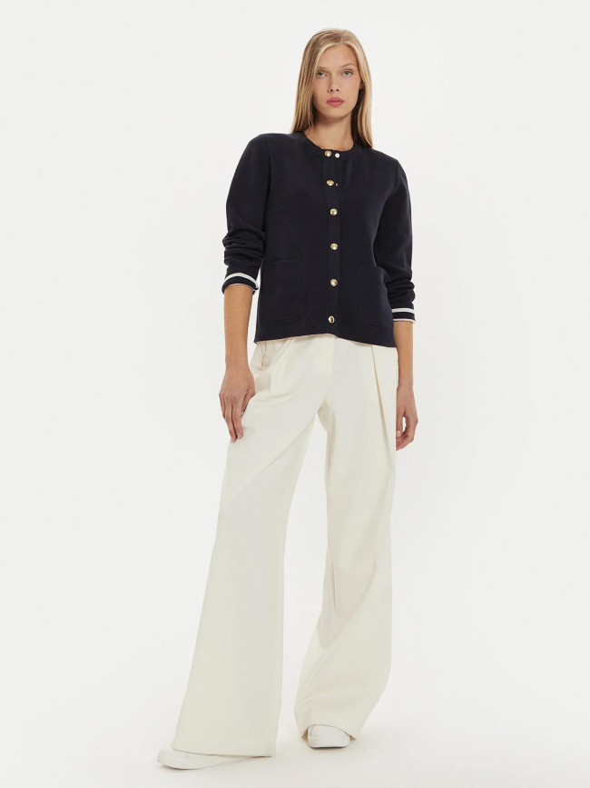 Gilet réversible jersey bleu marine femme - Tommy Hilfiger