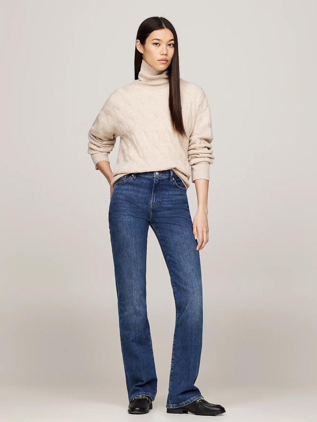 Pull col roulé en laine soft beige femme - Tommy Hilfiger