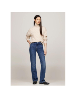 Pull col roulé en laine soft beige femme - Tommy Hilfiger