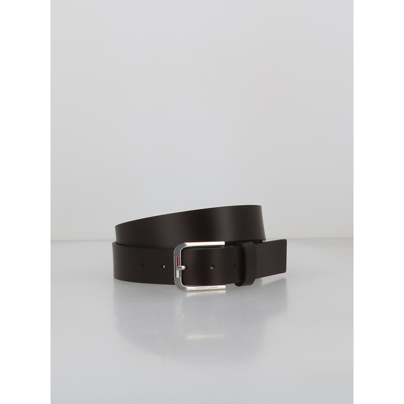 Ceinture à boucle carrée austin 3.5 marron homme - Tommy Jeans