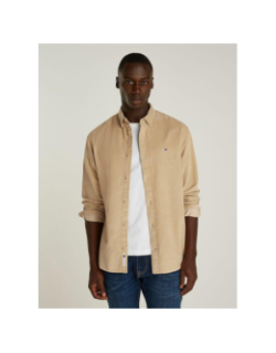 Chemise droite en velours côtelé beige homme - Tommy Jeans