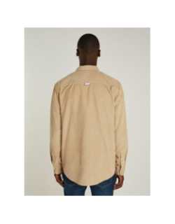 Chemise droite en velours côtelé beige homme - Tommy Jeans