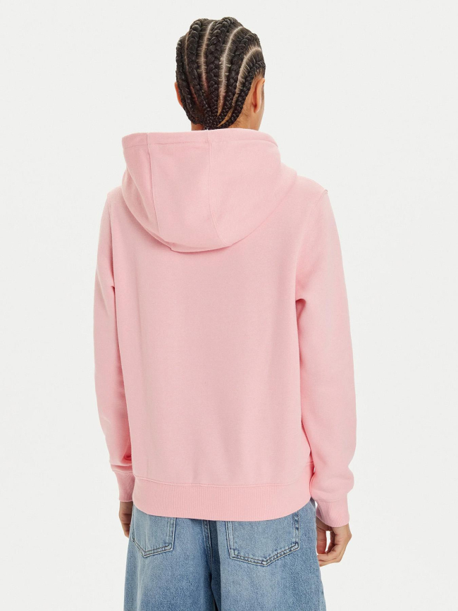 Sweat à capuche regular flag rose femme - Tommy Jeans