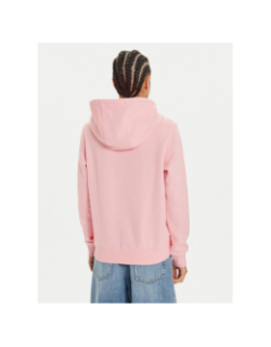 Sweat à capuche regular flag rose femme - Tommy Jeans
