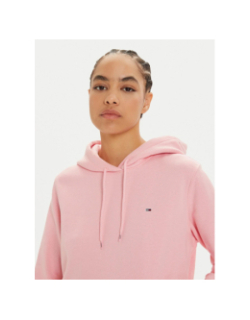 Sweat à capuche regular flag rose femme - Tommy Jeans