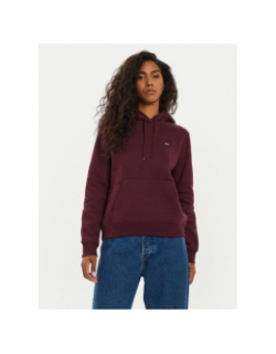 Sweat à capuche regular flag bordeaux femme - Tommy Jeans
