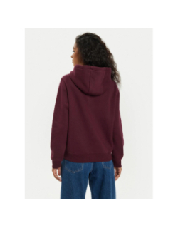 Sweat à capuche regular flag bordeaux femme - Tommy Jeans