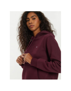 Sweat à capuche regular flag bordeaux femme - Tommy Jeans