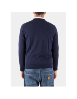 Pull fin à col en v bleu marine homme - Lacoste