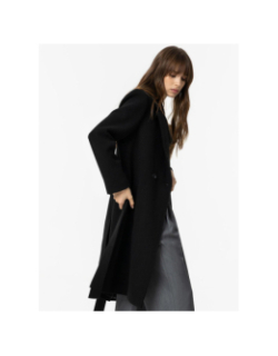 Manteau long compi 3 noir femme - Tiffosi