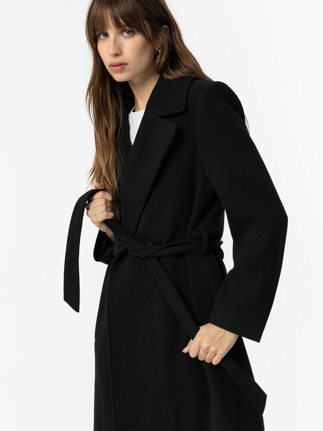 Manteau long compi 3 noir femme - Tiffosi