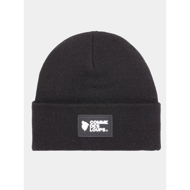 Bonnet court badge tissé noir - Comme Des Loups