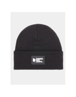 Bonnet court badge tissé noir - Comme Des Loups