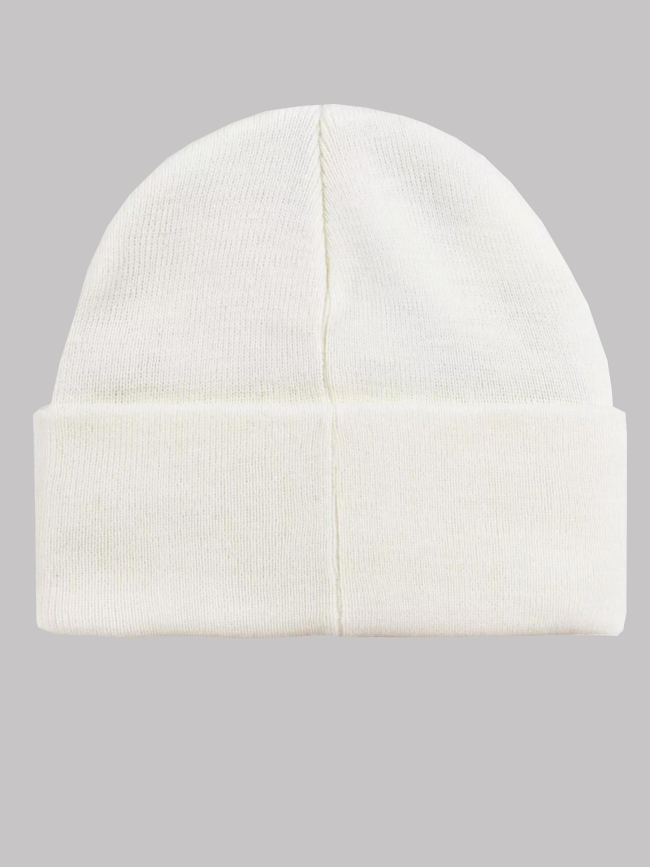 Bonnet court logo badge tissé blanc homme - Comme Des Loups