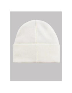 Bonnet court logo badge tissé blanc homme - Comme Des Loups