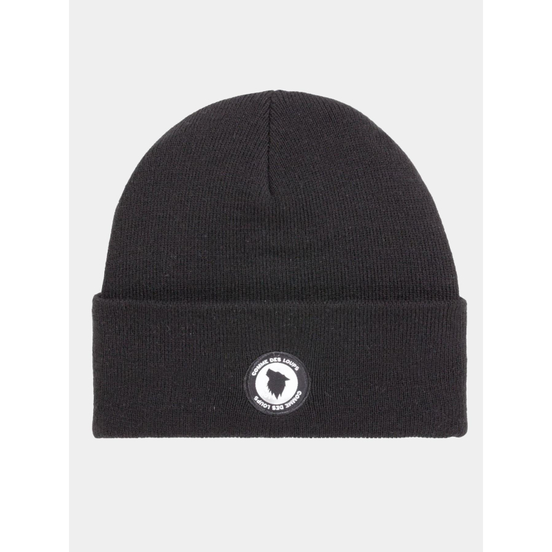 Bonnet haut badge tissé noir - Comme Des Loups