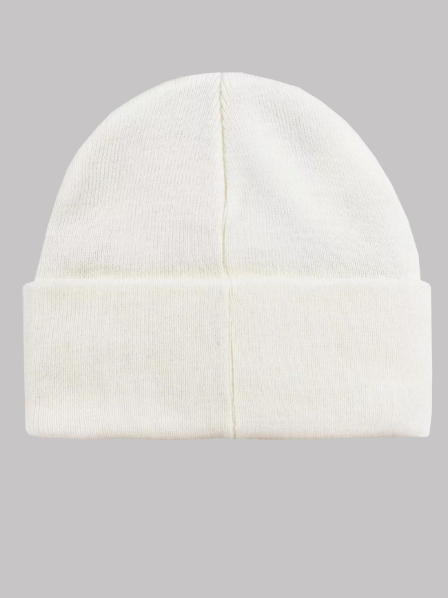 Bonnet haut badge tissé blanc - Comme Des Loups