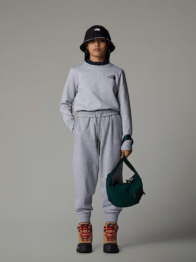 Sweat redbox regular crew gris garçon - The North Face