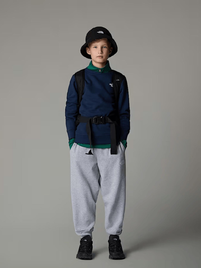 Sweat redbox regular crew bleu marine garçon - The North Face