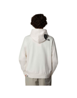 Sweat à capuche logo blanc écru homme - The North Face