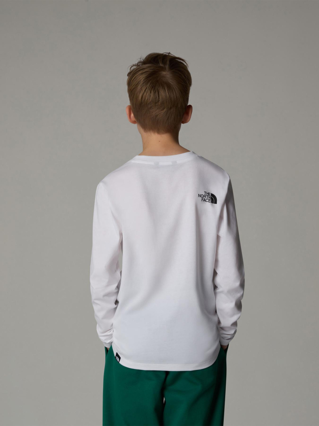 T-shirt à manches longues easy blanc garçon - The North Face