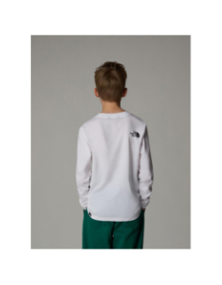 T-shirt à manches longues easy blanc garçon - The North Face