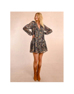 Robe courte imprimé bohème multicolore femme - Molly Bracken