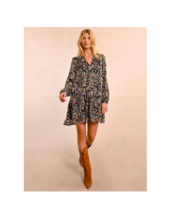 Robe courte imprimé bohème multicolore femme - Molly Bracken