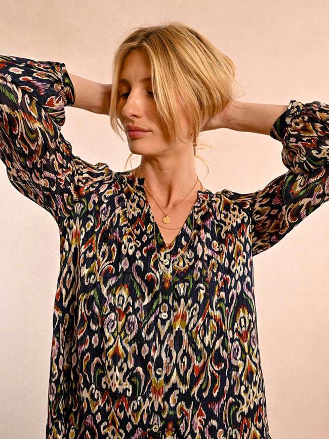 Robe courte imprimé bohème multicolore femme - Molly Bracken