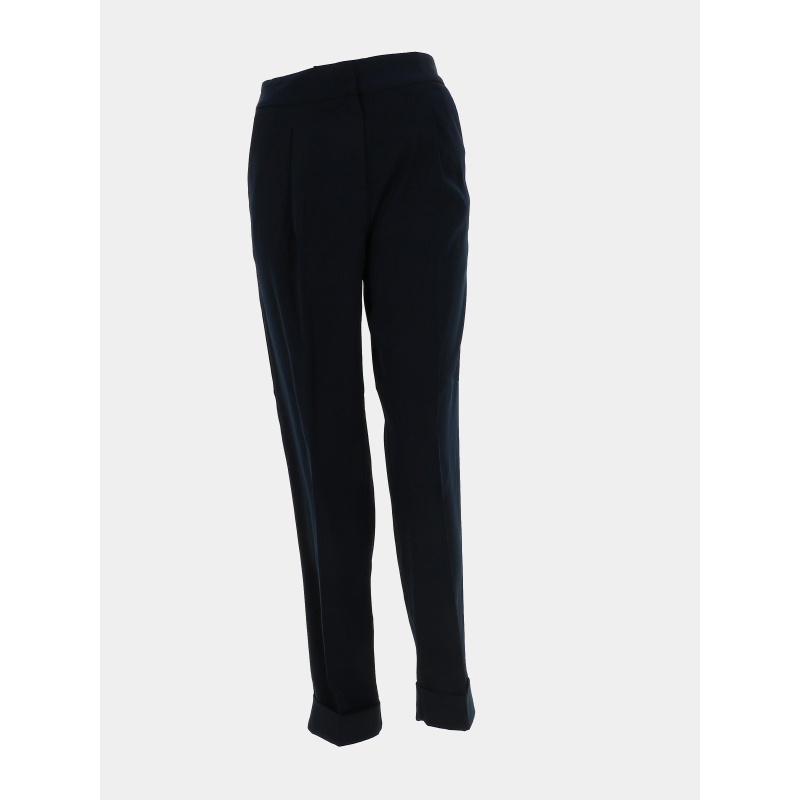 Pantalon cigarette fluide bleu marine femme - Molly Bracken