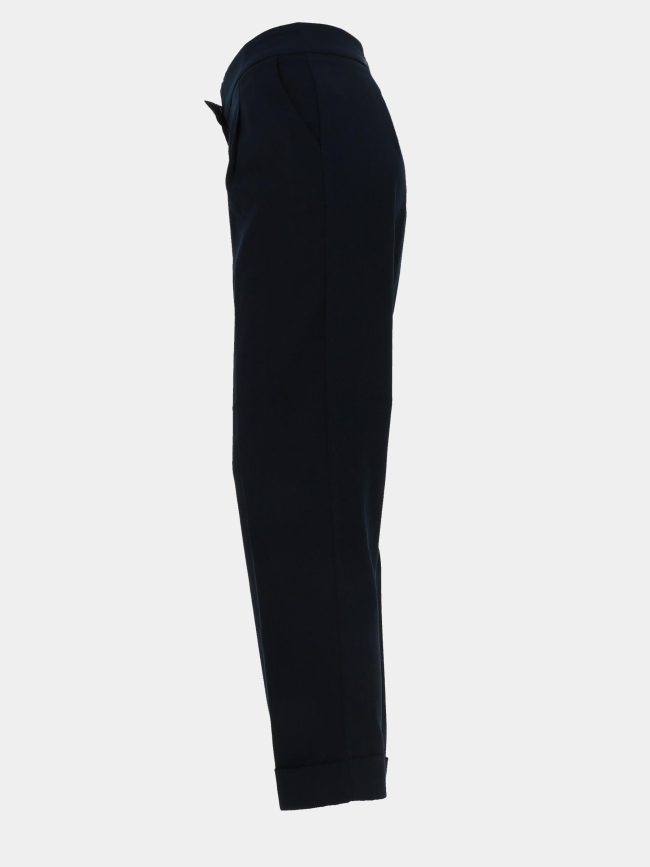 Pantalon cigarette fluide bleu marine femme - Molly Bracken