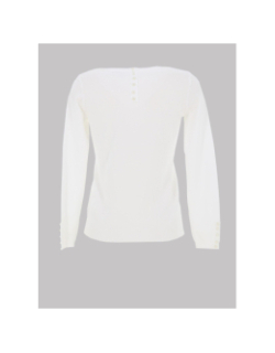 Pull fin à détails perlés blanc femme - Molly Bracken