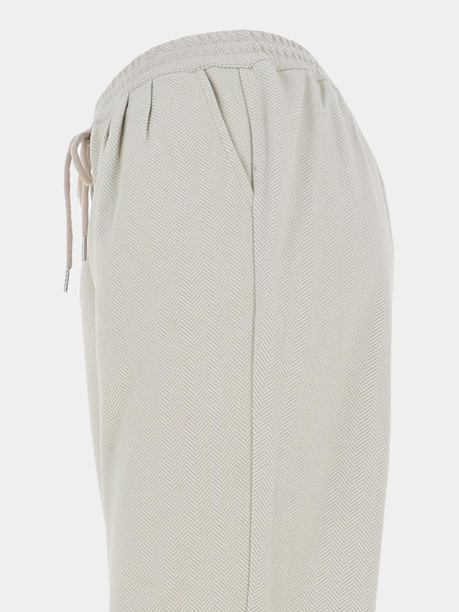 Pantalon droit à chevrons beige femme - Molly Bracken