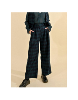 Pantalon à carreaux bleu femme - Molly Bracken