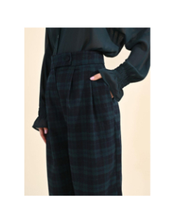 Pantalon à carreaux bleu femme - Molly Bracken