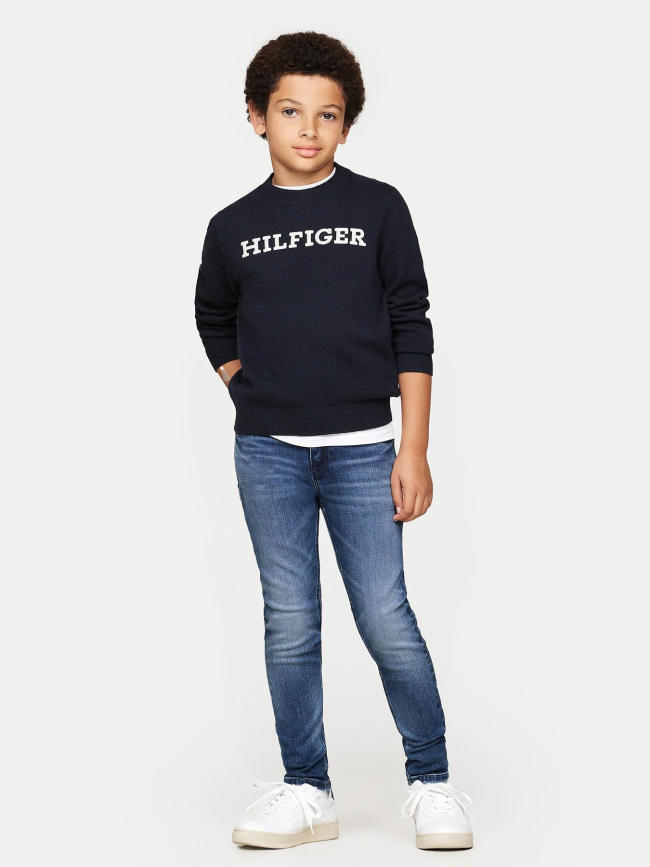 Jean scanton slim fit bleu marine garçon - Tommy Hilfiger