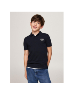 Polo coupe standard à logo bleu marine garçon - Tommy Hilfiger