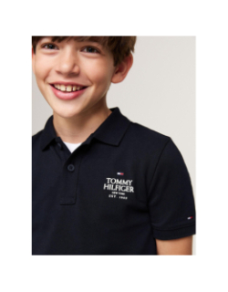 Polo coupe standard à logo bleu marine garçon - Tommy Hilfiger