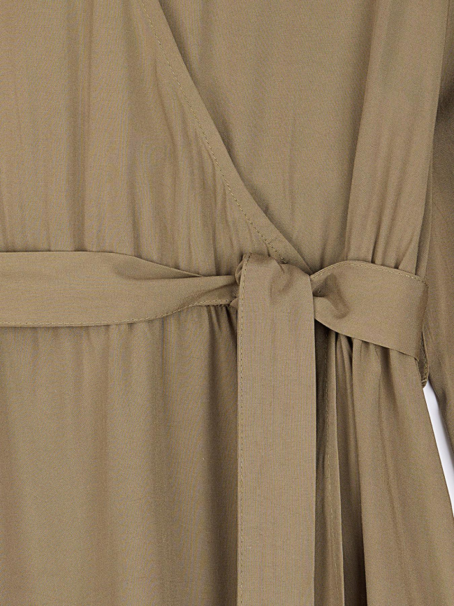 Robe cache-cœur r-lauralie turbulence kaki femme - Teddy Smith