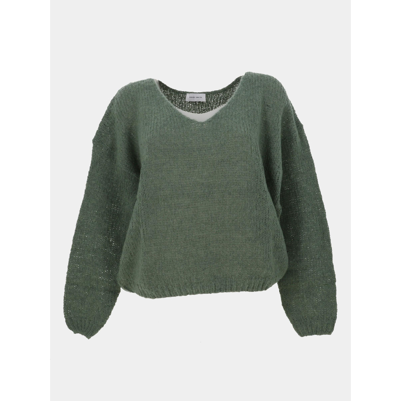 Pull col v molly vert femme - Teddy Smith