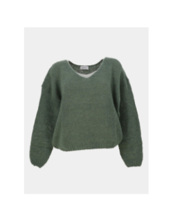 Pull col v molly vert femme - Teddy Smith