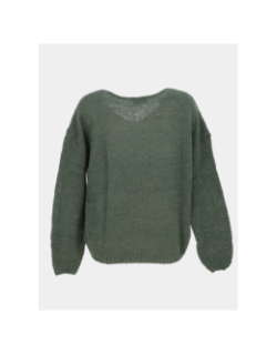 Pull col v molly vert femme - Teddy Smith