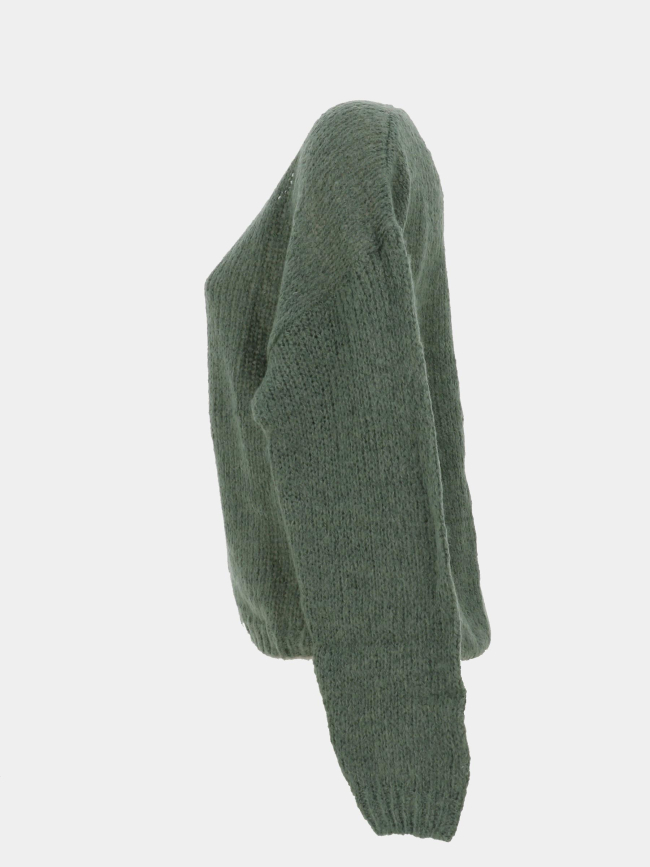 Pull col v molly vert femme - Teddy Smith