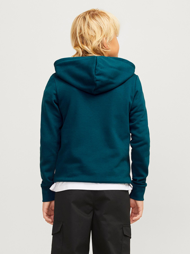 Sweat à capuche jjkam varsity vert garçon - Jack & Jones